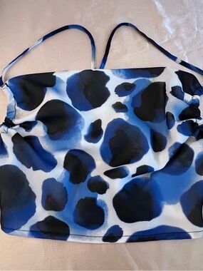 Garage Blue & Black Going Out Crop Top Size XS